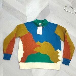 Zara Kids, Unisex Wool Blend,  Color Block Sweater,NWT, Size 12-13 yrs